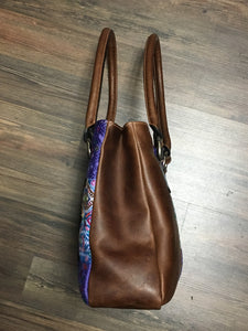 Playa Chi Chi - Leather & Huipil Luxury Bag! Double Pockets!