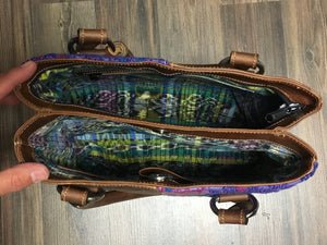 Playa Chi Chi - Leather & Huipil Luxury Bag! Double Pockets!