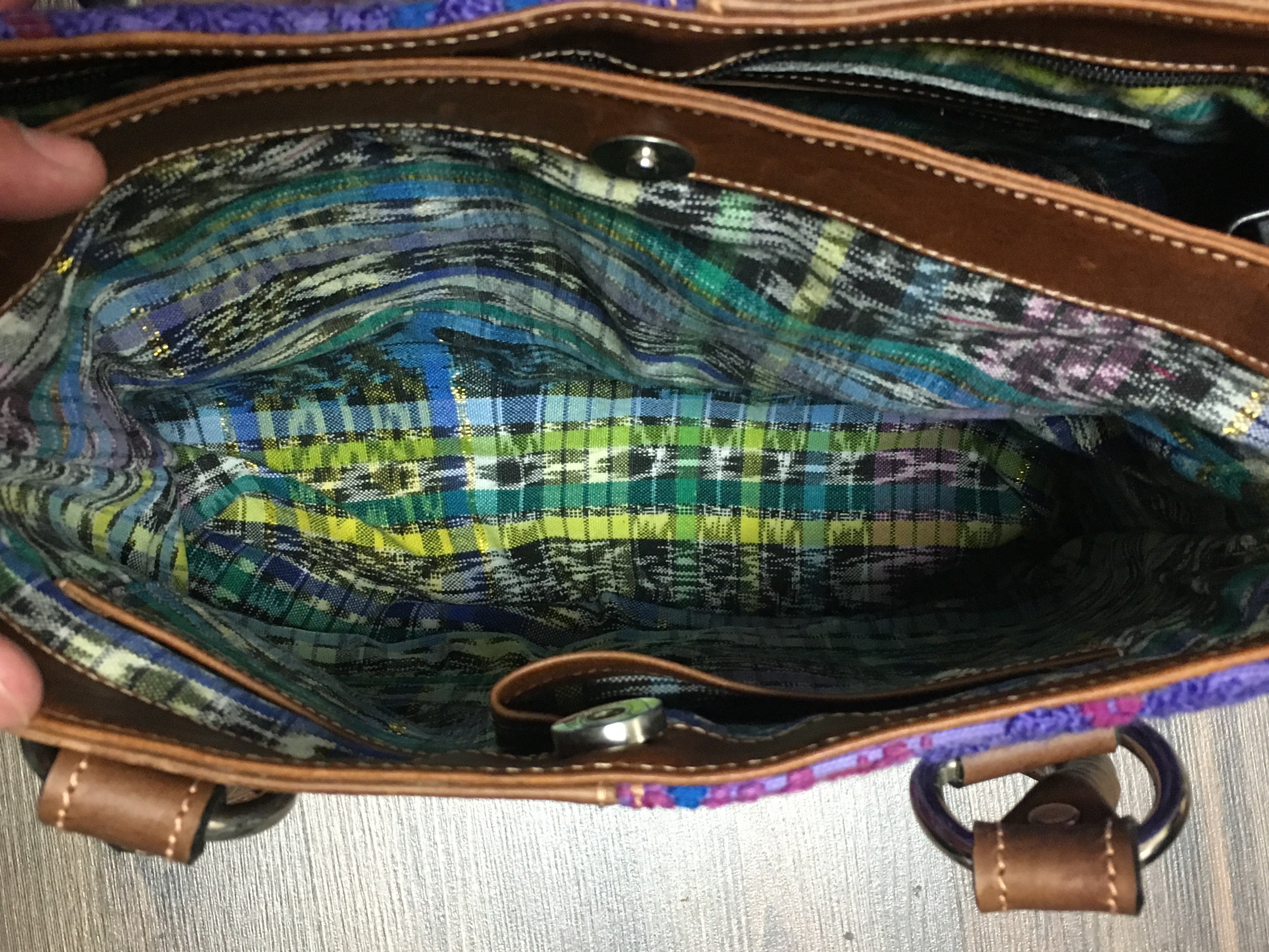 Playa Chi Chi - Leather & Huipil Luxury Bag! Double Pockets!