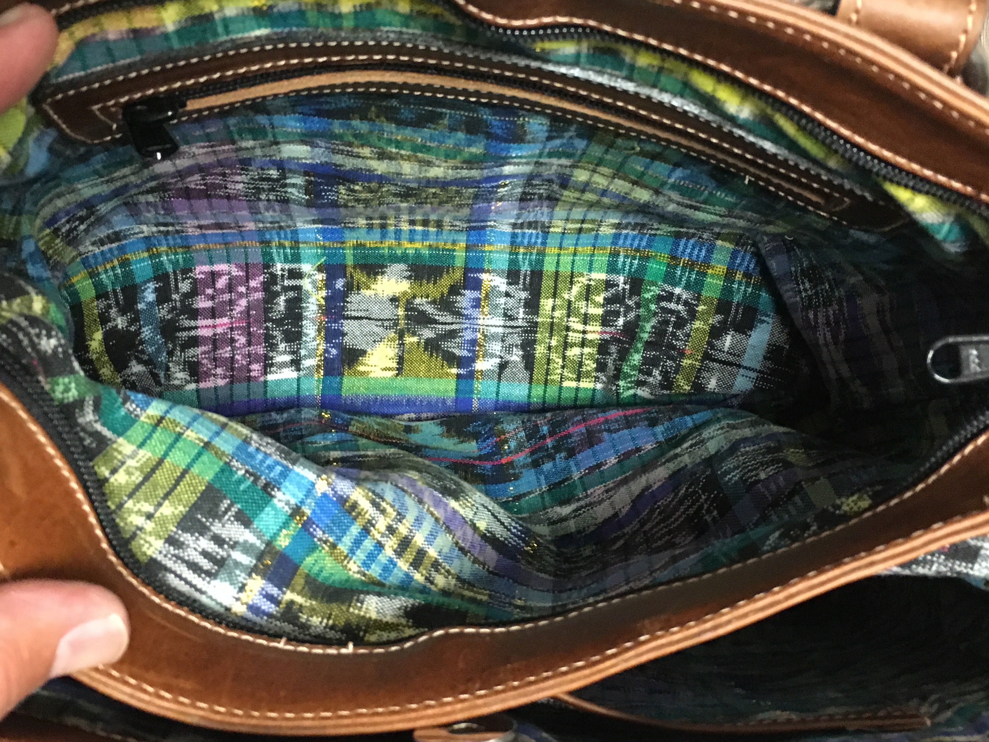 Playa Chi Chi - Leather & Huipil Luxury Bag! Double Pockets!