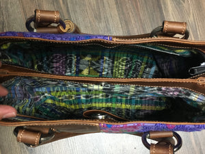 Playa Chi Chi - Leather & Huipil Luxury Bag! Double Pockets!