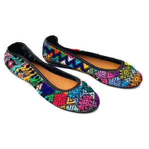 Multi-Color Huipil Ballet Flats