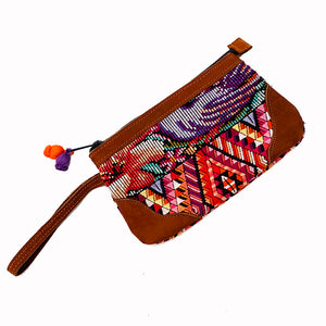Beautiful Large Leather Huipil Clutch Purse! #2