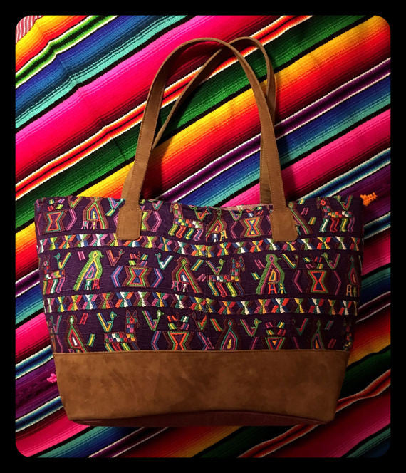 Antigua Travel Bag! - Leather & Huipil Tote!