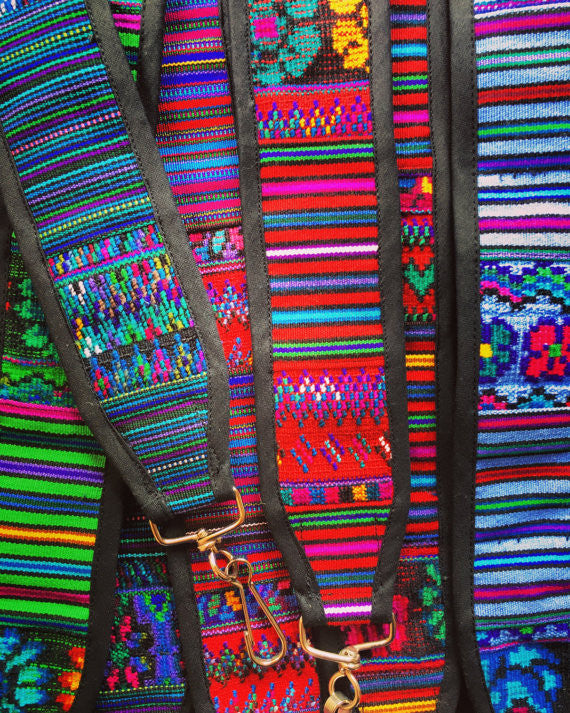 Beautiful Camera Strap made from Vintage Guatemala Fabrics!