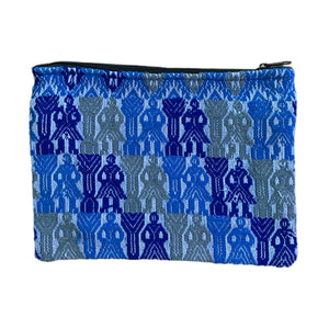 Vintage Huipil Fabric Everything Bag Size 8" by 6 1/2"