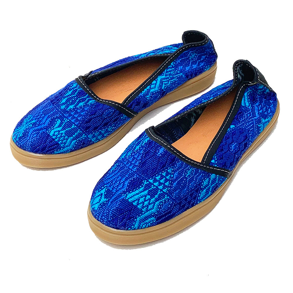 Blue Huipil Slip On Shoes