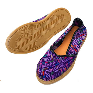 Purple Huipil Slip On Shoes