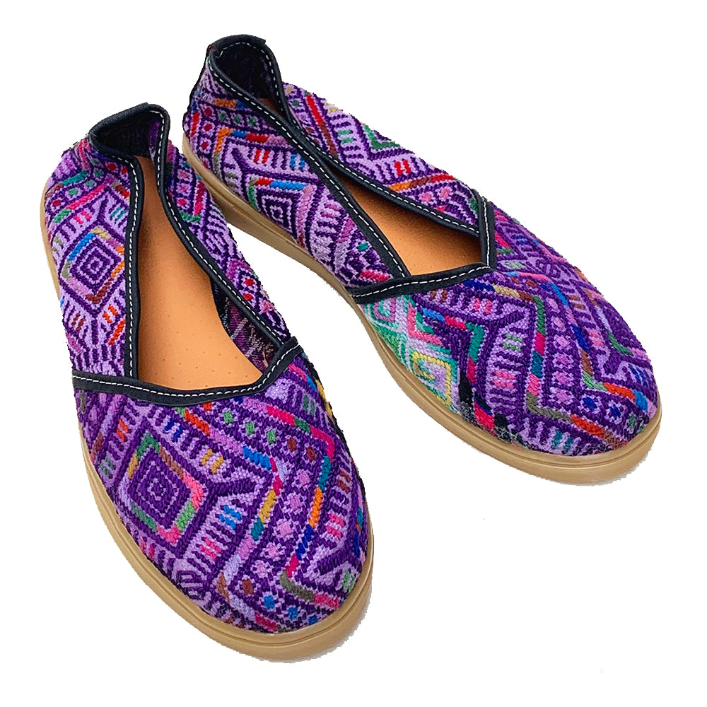 Purple Huipil Slip On Shoes