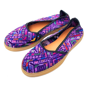 Purple Huipil Slip On Shoes