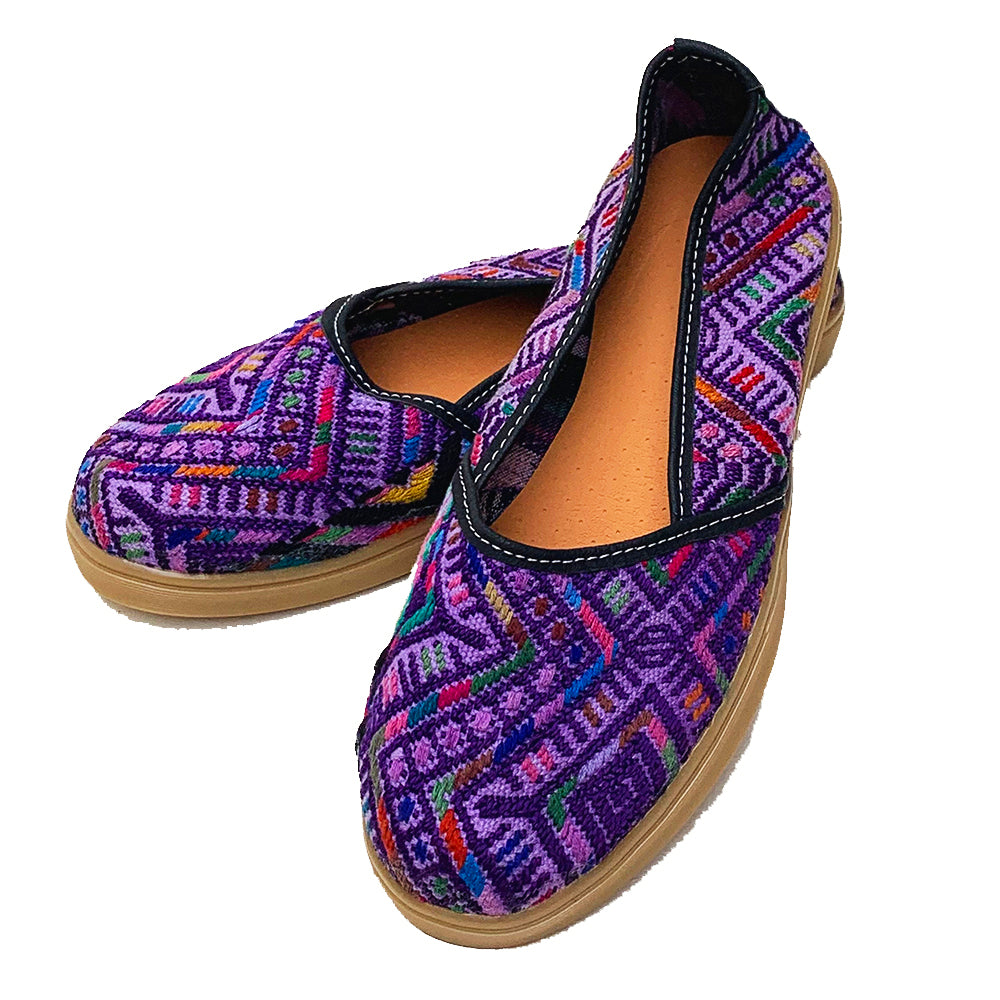 Purple Huipil Slip On Shoes