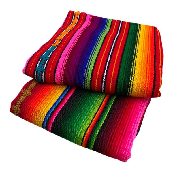 Handmade hand stitched in Guatemala Full size bed rainbow throws!! 5x7 Feet!